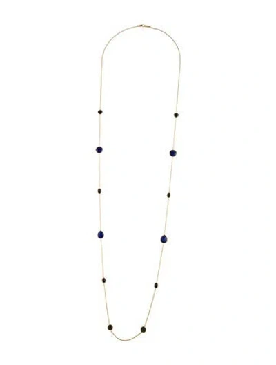Pre-owned Ippolita 18k Multistone Long Station Necklace, 42.75" In Multicolor