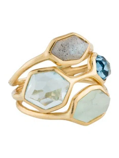 Pre-owned Ippolita 18k Multistone Mare Rock Candy Cocktail Ring