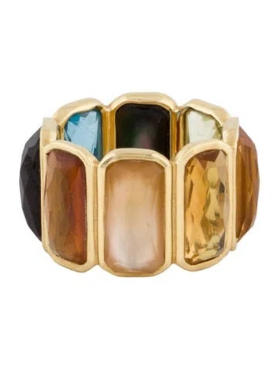 Pre-owned Ippolita 18k Multistone Wonderland Band Ring
