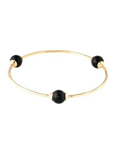 Pre-owned Ippolita 18k Onyx Bangle, 8" In Multicolor
