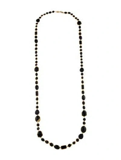 Pre-owned Ippolita 18k Onyx Sophia Mixed Cut Long Station Necklace, 39.5" In Multicolor