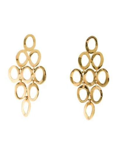 Pre-owned Ippolita 18k Open Oval Cascade Earrings In Multicolor