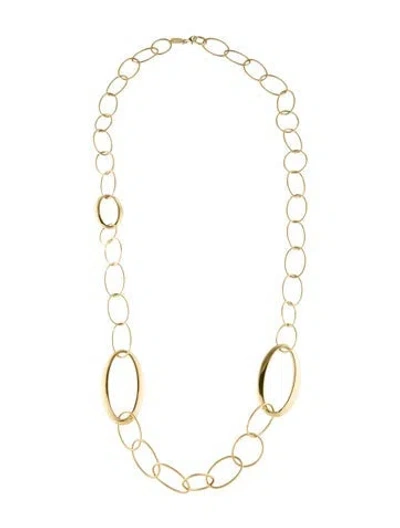 Pre-owned Ippolita 18k Oval Link Long Necklace, 33.5" In Multi