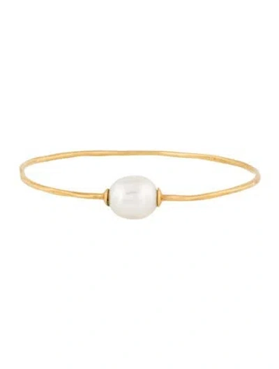 Pre-owned Ippolita 18k Pearl Nova Bangle Bracelet, 7.75" In Multi