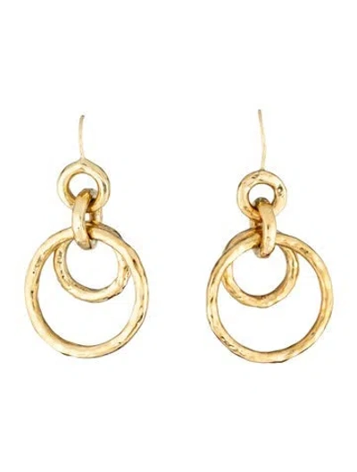 Pre-owned Ippolita 18k Puffy Hammered Jet Set Earrings In Multicolor