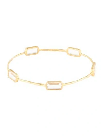 Pre-owned Ippolita 18k Quartz Gelato 5-stone Bangle Bracelet, 8.75" In Multi