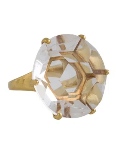 Pre-owned Ippolita 18k Quartz Gemma Cocktail Ring In Multi