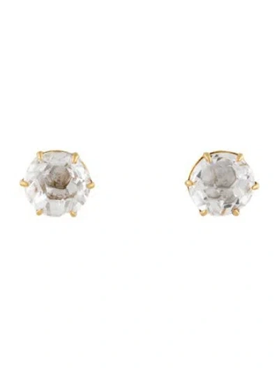 Pre-owned Ippolita 18k Quartz Rock Candy Medium Stud Earrings In Multi