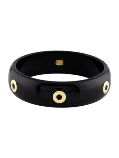 Pre-owned Ippolita 18k Resin Bangle, 8" In Black