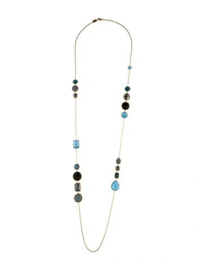 Pre-owned Ippolita 18k Rock Candy Gelato Hero Necklace, 43.5" In Multi
