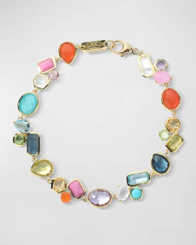 Ippolita 18k Rock Candy Stone Cluster Flexible Bracelet In Summer Rainbow In Sumrain2