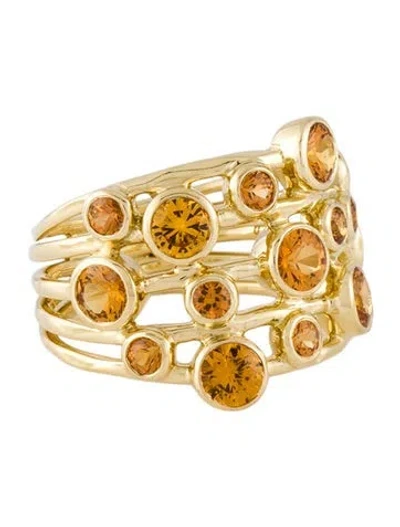 Pre-owned Ippolita 18k Sapphire Stardust Cocktail Ring In Multi