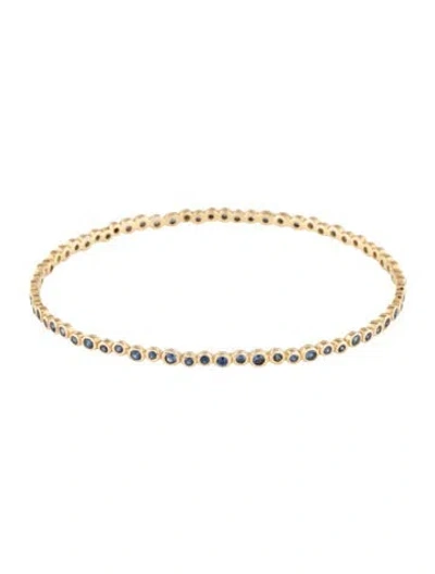 Pre-owned Ippolita 18k Sapphire Stardust Starlet Bangle Bracelet, 7.75" In Multicolor