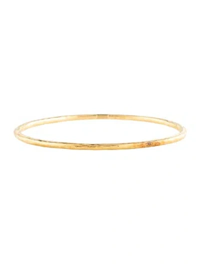 Pre-owned Ippolita 18k Small Hammered Bangle, 7.25" In Multicolor