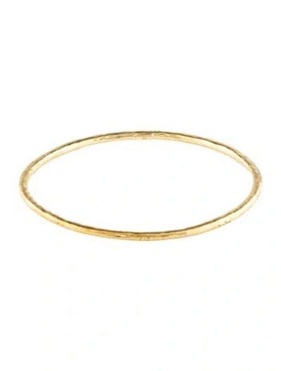 Pre-owned Ippolita 18k Small Hammered Bangle, 7.25" In Multicolor
