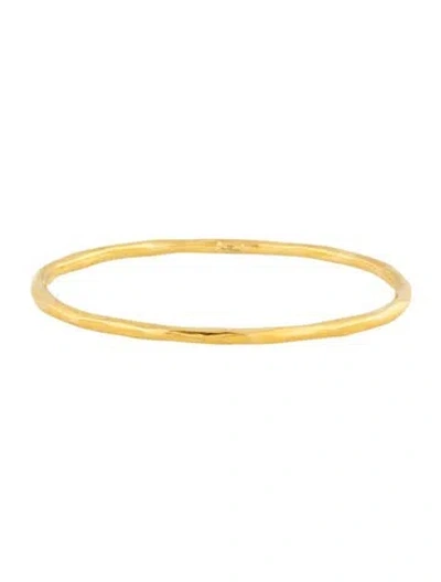 Pre-owned Ippolita 18k Small Hammered Bangle, 7.75" In Multicolor
