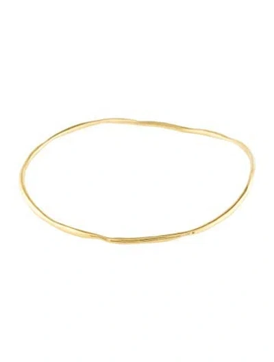 Pre-owned Ippolita 18k Squiggle Bangle Bracelet, 8" In Multi