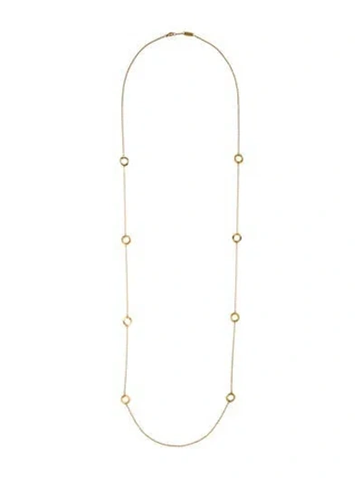 Pre-owned Ippolita 18k Station Necklace, 40.25" In Multicolor