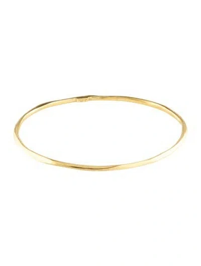 Pre-owned Ippolita 18k Thin Faceted Bangle, 7.25" In Multicolor