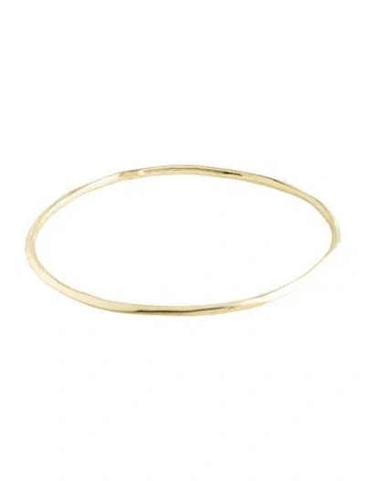 Pre-owned Ippolita 18k Thin Faceted Bangle Bracelet, 7.5" In Multi