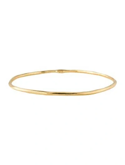 Pre-owned Ippolita 18k Thin Faceted Bangle Bracelet, 7.75" In Multicolor