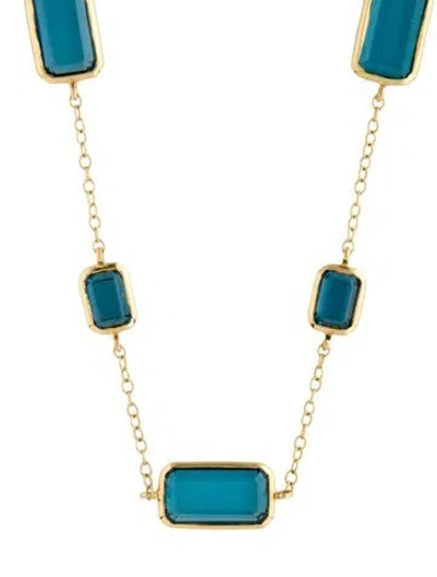 Pre-owned Ippolita 18k Topaz Gelato Necklace, 17.5" In Multicolor
