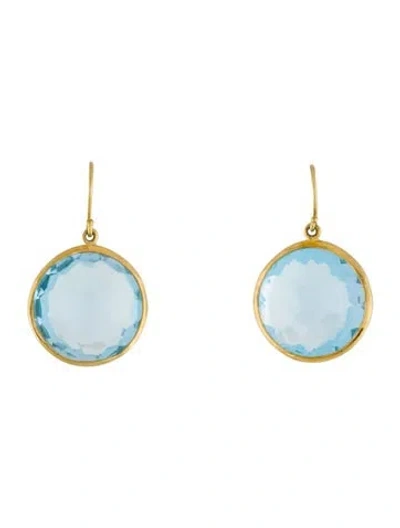 Pre-owned Ippolita 18k Topaz Lollipop Round Drop Earrings In Multi