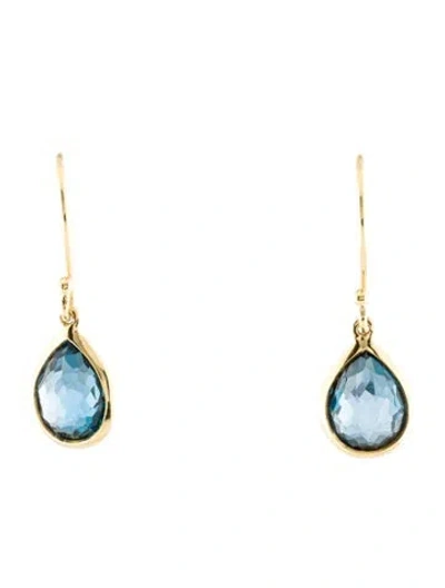 Pre-owned Ippolita 18k Topaz Medium Teardrop Earrings In Multi