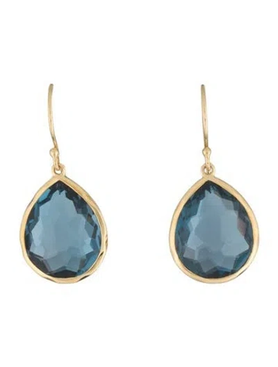 Pre-owned Ippolita 18k Topaz Medium Teardrop Earrings In Multicolor