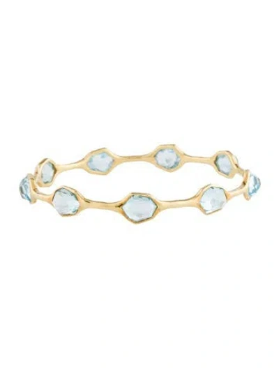 Pre-owned Ippolita 18k Topaz Rock Candy Bangle Bracelet, 7.75" In Multicolor