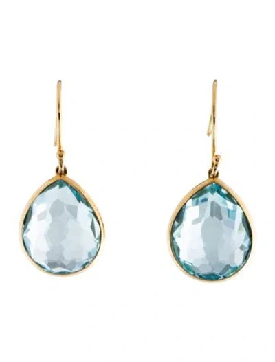 Pre-owned Ippolita 18k Topaz Rock Candy Drop Earrings In Multi