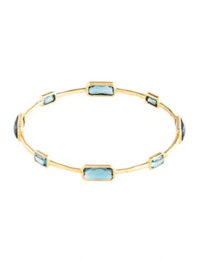 Pre-owned Ippolita 18k Topaz Rock Candy Gelato Bangle Bracelet, 7.75" In Multi