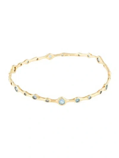 Pre-owned Ippolita 18k Topaz Stardust Bangle Bracelet, 7.75" In Multi