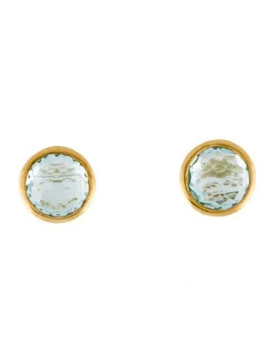 Pre-owned Ippolita 18k Topaz Stud Earrings In Multi
