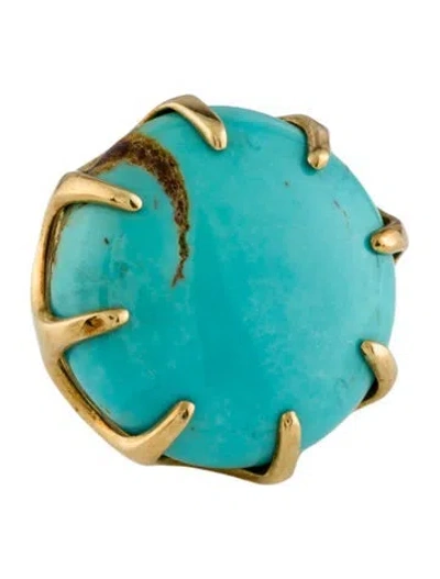Pre-owned Ippolita 18k Turquoise Cocktail Ring In Multi