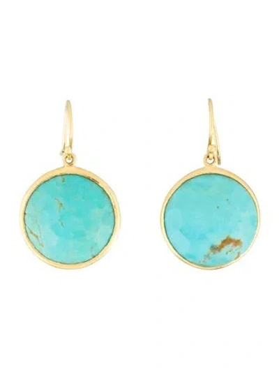 Pre-owned Ippolita 18k Turquoise Lollipop Drop Earrings In Multi