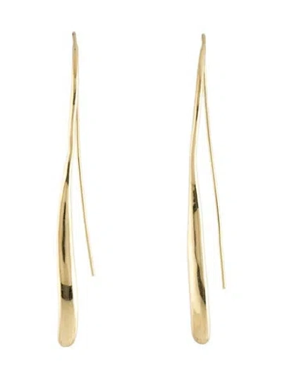 Pre-owned Ippolita 18k Wavy Drop Earrings In Multicolor