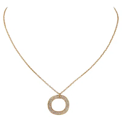 Pre-owned Ippolita 18k Yellow Gold 0.68ct Diamond Pendant Necklace