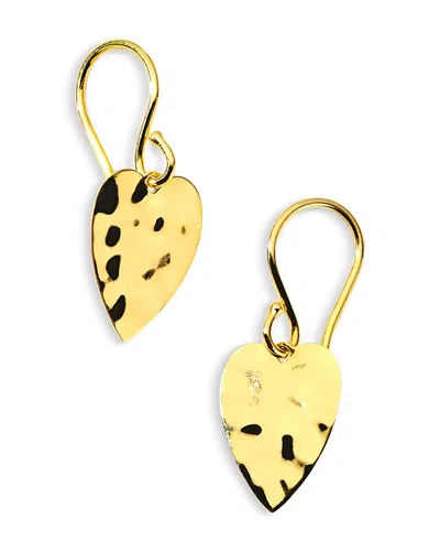 IPPOLITA 18K YELLOW GOLD 18K CLASSICO CRINKLE MINI HEART DROP EARRINGS