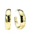 Ippolita 18k Yellow Gold Classico Hammered Medium Hoop Earrings In Gold