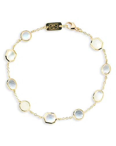 Ippolita 18k Yellow Gold Flirt Rock Candy Confetti Multi Gemstone Bracelet In Rock Crystal