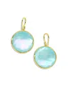 Ippolita 18k Yellow Gold Lollipop Amazonite Triple Large Disc Drop Earrings In Gold