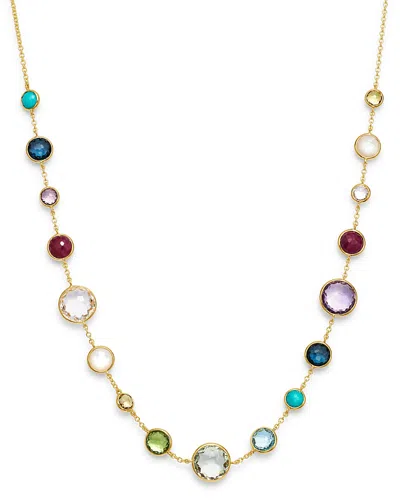 Ippolita 18k Yellow Gold Lollipop Lollitini Clear Quartz, Mother Of Pearl, Green Gold Citrine, Peridot, Green In Multi/gold