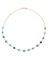 Ippolita 18k Yellow Gold Rock Candy Multi Blue Stone Waterfall Collar Necklace, 18 In Blue/gold