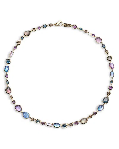 Ippolita 18k Yellow Gold Rock Candy Multi Gemstone Mixed Size Collar Necklace, 17.75