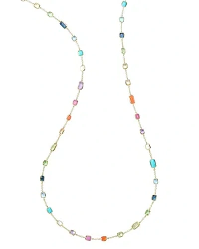 Ippolita 18k Yellow Gold Rock Candy Multi Stone Summer Rainbow Statement Necklace, 32.5 In Multi/gold