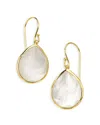 Ippolita Rock Candy Medium Teardrop Earrings In White/gold