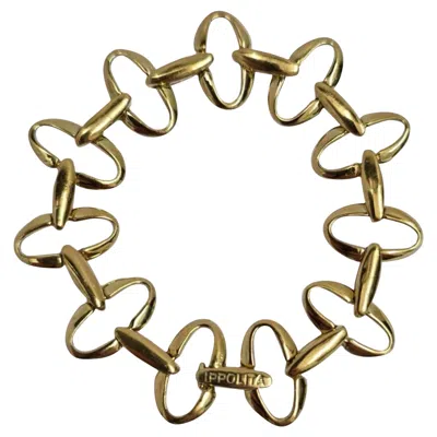 Pre-owned Ippolita 18k Yellow Gold Sculptural Oval Link Bracelet