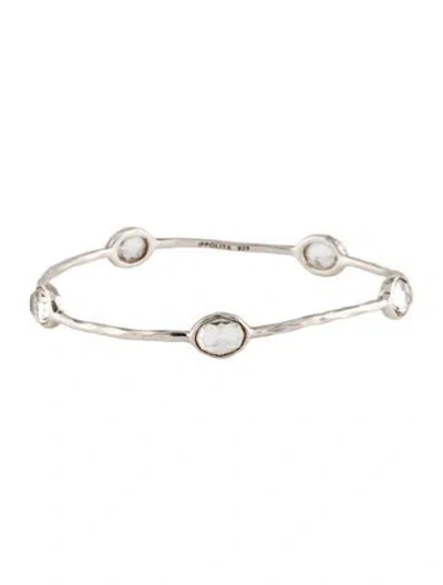 Pre-owned Ippolita 5 Stone Quartz Bangle, 7.75" In Multicolor