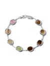 Ippolita Polished Rock Candy Mini Oval Slice Station Bracelet In Silver